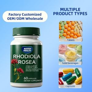 Capsules de supplément de Rhodiola Rosea en marque privée OEM/ODM, favorisent la fonction cérébrale naturelle et la santé de la mémoire - Product Image 4