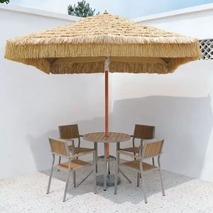 Sombrilla <span class=keywords><strong>de</strong></span> Jardín <span class=keywords><strong>de</strong></span> Lujo con Poste Lateral <span class=keywords><strong>de</strong></span> 8 Pies para <span class=keywords><strong>Piscina</strong></span>, Tipo Pagoda, Palapa, Parasol <span class=keywords><strong>de</strong></span> Jardín, Sombrilla <span class=keywords><strong>de</strong></span> Paja <span class=keywords><strong>de</strong></span> Palma para Patio Exterior - Product Image 2