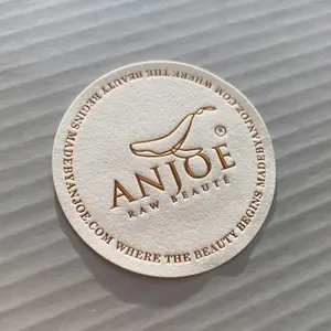 Real Matte Round Gold Stamping Sticker Label Luxury Textured Bronzing Best Sticker Label Printing Manufacturer