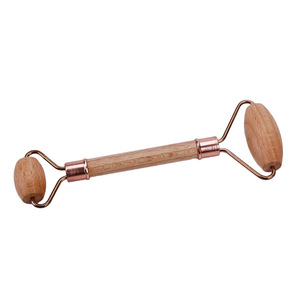Rodillo de masaje Facial de madera Natural, herramienta Gua <span class=keywords><strong>Sha</strong></span>, doble o individual, OEM - Product Image 3