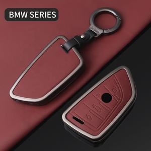 Usine <span class=keywords><strong>en</strong></span> gros nouveau Design <span class=keywords><strong>en</strong></span> cuir clé de voiture couverture métal télécommande clé protecteur pour BMW série 3 accessoires clés - Product Image 5