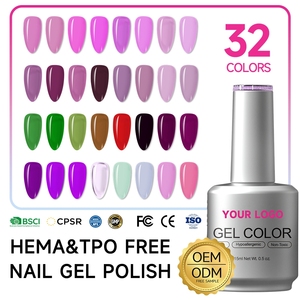 Gel de Color de 15ml sin HEMA ni TPO para Uso Profesional y DIY, Tonos de Moda, Diseño Artístico Personalizado ODM, Esmalte de Uñas en Gel UV para Salón - Product Image 1