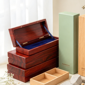 Caja de Madera Personalizada para un Solo Bolígrafo con Acabado Suave al Tacto para Empaque de Regalo de Lujo, Caja de Almacenamiento de Lápices de Madera al por Mayor - Product Image 2