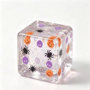Nueva Caja Sorpresa Cuadrada con Purpurina de Halloween, Cubo Transparente con Calabaza, Araña y Calavera, Juguete Antiestrés, Decoración para Fiestas, Regalo para Niños - Product Image 3