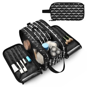 Organizador de Maquillaje Portátil Unisex con Diseño de Aves Iwa Negras de Hawái, Bolsa de Cosméticos Impermeable, Bolsa de Maquillaje de Viaje para Hombre con Logotipo Personalizado - Product Image 6