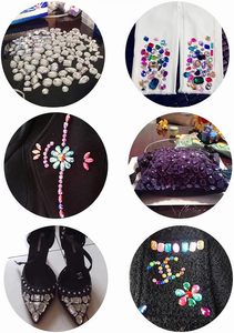 Piedras de cristal de formas mixtas para coser, gemas acrílicas de base plana, diamantes de imitación, strass para costura, manualidades, bricolaje y prendas de vestir. - Product Image 6