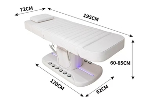 Moderna Camilla Eléctrica Facial de Acero Inoxidable Dorado con Tres Motores, Silla de Spa y Salón, Mesa Cosmética para Esteticistas, Masajes y Hoteles - Product Image 5