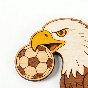 ของขวัญแฟนฟุตบอลแบบกำหนดเอง แม่เหล็กติดตู้เย็นไม้ ลายธงชาติอเมริกา นกอินทรี และฟุตบอล ดีไซน์ผสมผสาน สำหรับการแข่งขันฟุตบอลโลก 2026 - Product Image 3