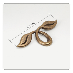 Creative Vintage Drawer Pulls Zinc Alloy Leaf-Shaped Cabinet Wardrobe <strong>Door</strong> Handles <strong>Knobs</strong> - Product Image 2