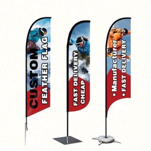 Custom Printing Promotional Teardrop Feather Beach Pennant square <b>Flag</b> Pole Material Outdoor <b>Flag</b> Sign Advertising <b>Flags</b> Banners - Product Image 2