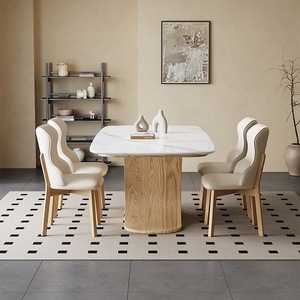 <span class=keywords><strong>Juego</strong></span> <span class=keywords><strong>de</strong></span> Mesa y <span class=keywords><strong>Sillas</strong></span> <span class=keywords><strong>de</strong></span> <span class=keywords><strong>Comedor</strong></span> Rectangulares Modernos <span class=keywords><strong>de</strong></span> Lujo, <span class=keywords><strong>de</strong></span> Mármol y Madera Maciza, para 4 o <span class=keywords><strong>6</strong></span> Personas, Diseño Elegante y Vintage para <span class=keywords><strong>Comedor</strong></span> o Cocina - Product Image 6