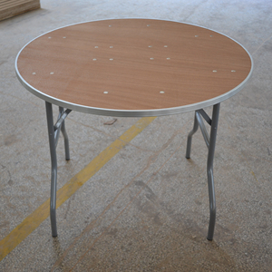 Cerimonia nuziale/evento/festa di bordo <span class=keywords><strong>in</strong></span> alluminio tavolo da pranzo rotondo tavolo pieghevole ristorazione tavolo - Product Image 1