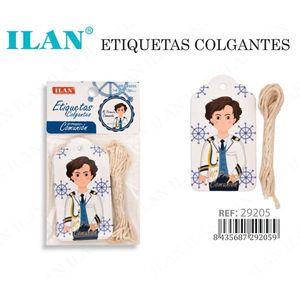 Etichette Pendenti Ilan con Design Battesimale Stile Marinaio per Bambino 29205 - Product Image 3