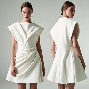 Kadınlar için özel A-Line Midi uzunluk yaz elbiseler nefes şifon kumaş rahat ofis ve balo parti giymek - Product Image 1