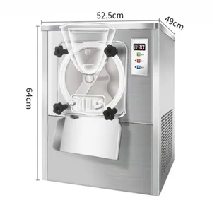 Mesin pembuat es krim Gelato lezat, pembuat es krim keras 1400W 110V 304 kelas makanan baja tahan karat