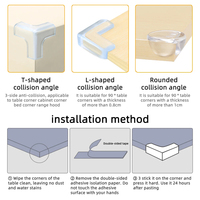 Protège-table de sécurité en silicone pour bébé et enfant Coin de meuble en caoutchouc transparent anti-collision