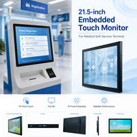 Pantalla Táctil PCAP Integrada de 15.6, 21.5, 27, 32 y 43 Pulgadas, 4:3 Full HD DVI, Marco Abierto, Montaje Empotrado, Kiosco de Autoservicio, Máquina Expendedora