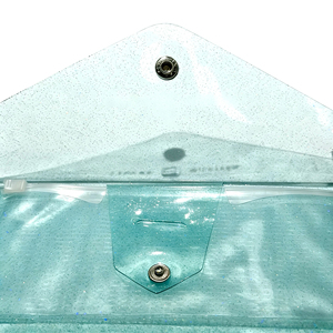 Étui à crayons créatif simple en PVC transparent, sac de rangement pliable portable pour papeterie, version populaire avec impression laser - Product Image 4