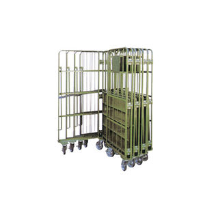 Kargo transportasi kualitas baik troli lipat industri troli pasokan pabrik troli kandang baja bergulir - Product Image 5