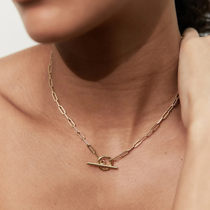 Mode Sieraden 925 Sterling Zilver 18K Verguld Verstelbare Ot Paperclip Chunky Ketting Ketting Voor Vrouwen - Product Image 4