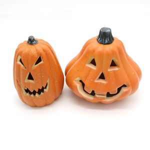 एलईडी लाइट हेलोलीन कद्दू लैंप प्लास्टिक जैक-ओ-लालटेन - Product Image 4