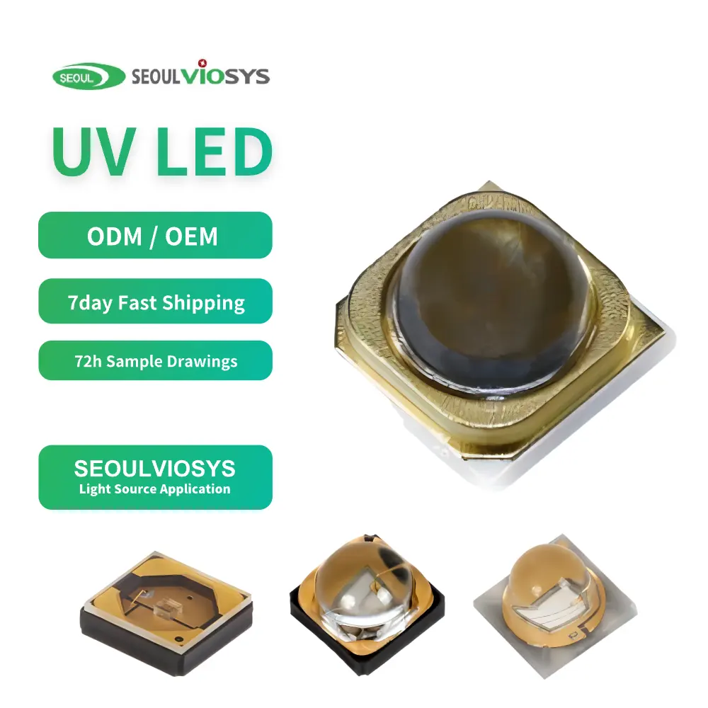 서울 Viosys UV LED PCB 노출 기계 잉크 경화 UV 인쇄 스프레이 경화 SVC SMD 3535 395nm UVA LED