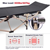 Vente en gros de civière de randonnée portable moderne et durable pour l'extérieur produits de civière de camping lit pliant pour adultes
