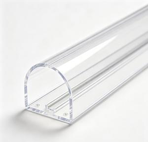 Customized PMMA Clear Acrylic <b>Dome</b> Cover with Base <b>Ring</b> and Mounting Holes CNC machining Service - Product Image 3