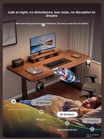 Bureau électrique à hauteur réglable en bois massif OEM 1600*600mm à moteur unique, bureau d'ordinateur intelligent, poste de travail pour la maison, le bureau et l'e-sport