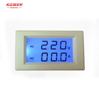 YB4835DVA LCD voltase AC, pengukur arus dan tegangan AC, AC60 ~ 500V kepala Ammeter Digital 100A AC Ammeter dan voltmeter untuk penutup putih
