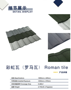 Stone Coated Metal Roof Tiles Roman Style Galvalume Steel Roofing <strong>Sheets</strong> <strong>Waterproof</strong> Building <strong>Materials</strong> - Product Image 6
