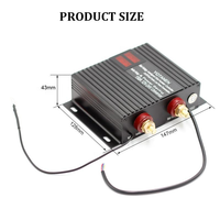 Isolateur de batterie universel 150A 12V-24V, affichage LCD, coque en alliage d'aluminium, relais sensible à la tension, double interrupteurs intelligents pour