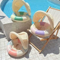Aufblasbarer PVC-Schwimmsitz für Kinder mit Cartoon-Motiv, Wasserdicht und Sicher, Tragbarer Schwimmring