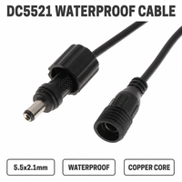 Connecteur de Cordon d'Alimentation Étanche DC Head 5521 – Prise Mâle-Femelle Pratique avec Contact en Cuivre pour Utilisation Extérieure