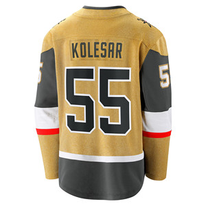 Tùy chỉnh Vàng hiệp sĩ <span class=keywords><strong>Vegas</strong></span> Ice Hockey Jersey thêu Polyester thể thao mặc với in tên đội khâu đồng phục - Product Image 2