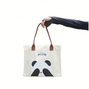 Bolsa de Lona de Alta Calidad para Mujer, Bolsa de Marca de Moda con Diseño de Panda - Product Image 2