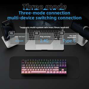 Hzgamer F87Pro 87 RGB Phím Không Dây Bàn Phím Cơ Khí Ba-Chế Độ In Diy Chơi Game & Văn Phòng Bàn Phím - Product Image 5