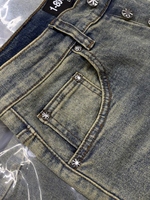 Wholesale Heavyweight Embroidery Lost Denim Pants Designer Acid Washed Flares Streetwear LOSTSHDWS Jeans For Men