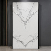 Panneaux muraux décoratifs intérieurs imperméables en PVC effet marbre brillant ignifuge, design pierre pour salon