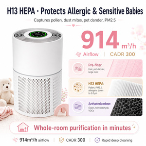 Purificador de Aire de Grado Médico Personalizado Bright <span class=keywords><strong>Moon</strong></span> Mejorado con Plasma, Gran Absorción de Olores, Fuerte Antibacteriano, Desodorización y WiFi - Product Image 3