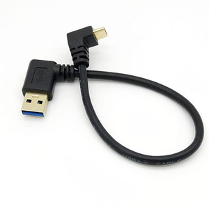 Échantillon Gratuit – Câble USB 3.0 personnalisé, mâle A à mâle C coudé vers le haut, pour appareil photo et <span class=keywords><strong>ordinateur</strong></span>, avec blindage tressé, type Micro-USB - Product Image 2