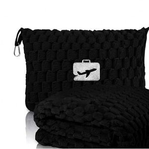 Hot Sale Flannel Foldable Airplane Bag Custom Logo Travel Blanket Manufacturer Multifunctional Car Blanket - Product Image 3