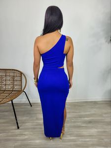 Abito Lungo Trendy da Donna <span class=keywords><strong>con</strong></span> Spalla Scoperta e <span class=keywords><strong>Spacco</strong></span> Sexy - Product Image 5