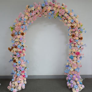 Usine En Gros Fleur Artificielle Tout Rose Fleur Mur Intérieur Arche De Fleurs De Mariage pour La Décoration De Mariage - Product Image 3