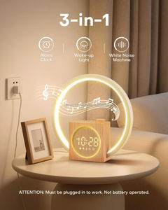 Máquina de Sonido Blanco con <span class=keywords><strong>30</strong></span> Sonidos Relajantes, <span class=keywords><strong>Despertador</strong></span> con Simulación de Amanecer para Dormitorios con Luz Nocturna Ambiental de 12 Colores - Product Image 2