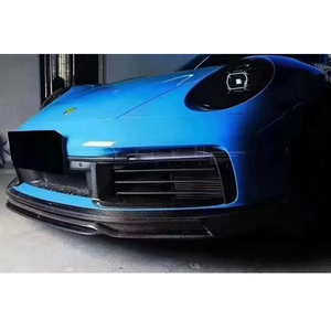 Divisor de labio delantero estilo T de fibra de carbono para Porsche 992 911 2019 Plus Body Kit - Product Image 5