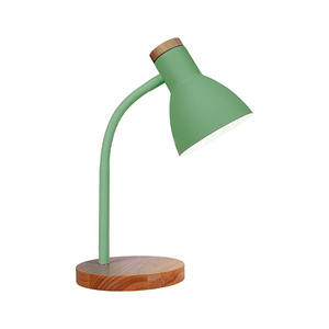 ARGOS Serie Flexo 1xE27 Lampara de escritorio Al.42xD.15cm Verde/Madera - Product Image 1