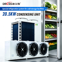 Équipement d'échange thermique pour la réfrigération, unité de condensation 12HP pour chambre froide, congélateur, usine de transformation alimentaire, stockage en chaîne du froid