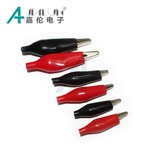 JIALUN Grande 45MM Jacaré Clipes 2 Cores-Ferro niquelado com Clipes Vermelho e Preto Crocodilo - Product Image 1