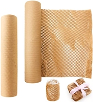 Rouleau d'emballage en papier nid d'abeille kraft écologique en stock prêt 38cm x 50m Bougies d'emballage en matériau rembourré nid d'abeille sans revêtement